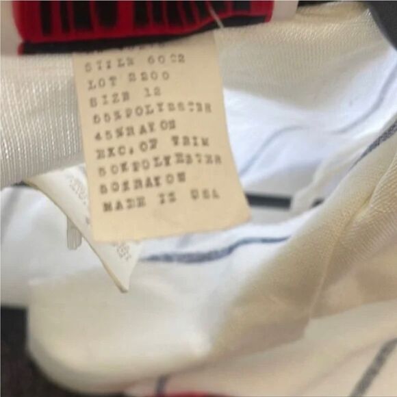 Vintage Lisa petites pin stripe dress with tag size 12 - Picture 9 of 11